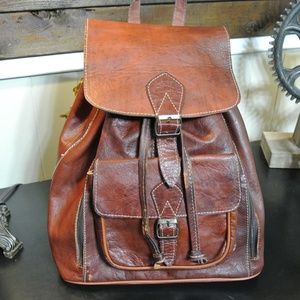 Hand Made Spanish Leather Backpack